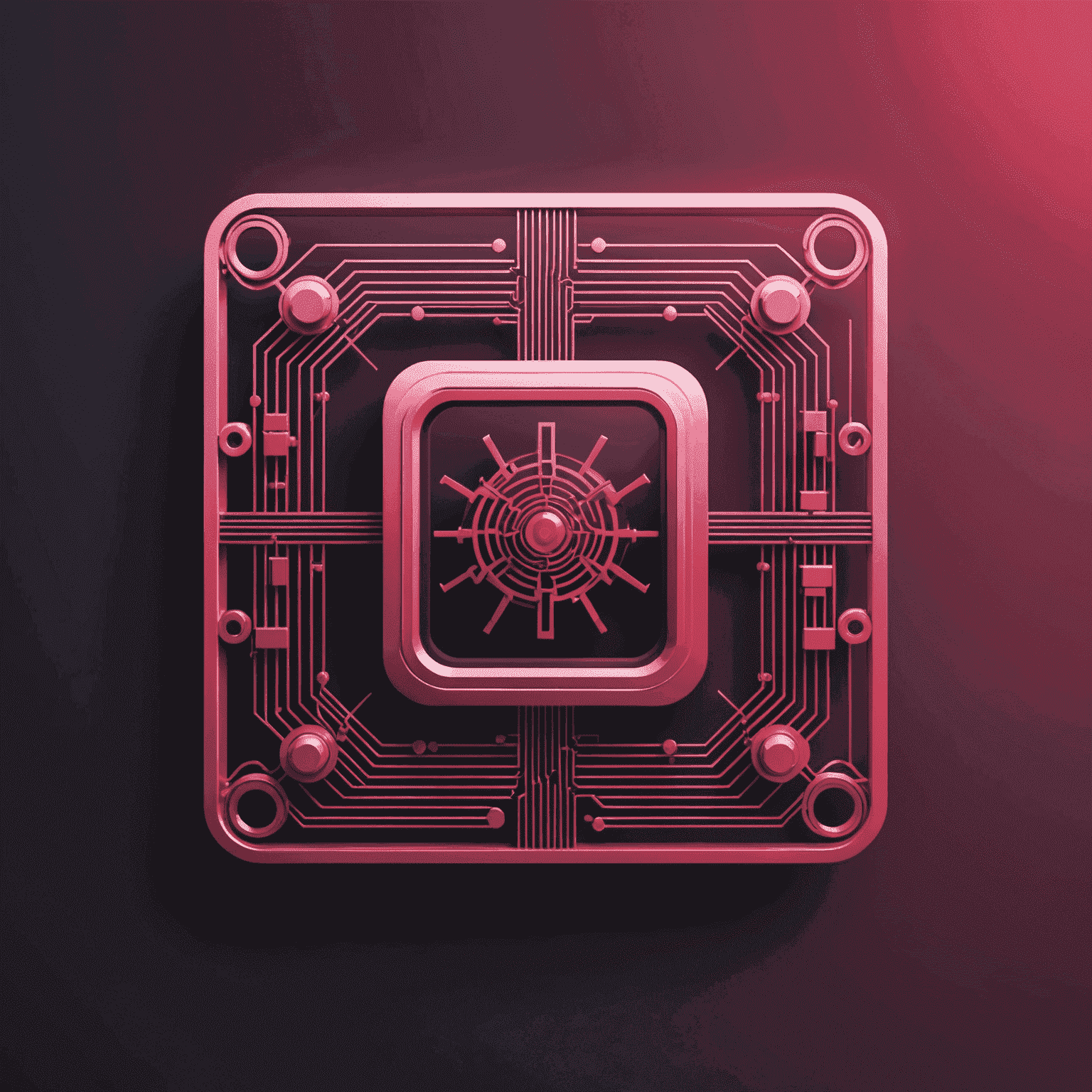 WebSageTech logo featuring a stylized quantum computer icon in red and pink tones