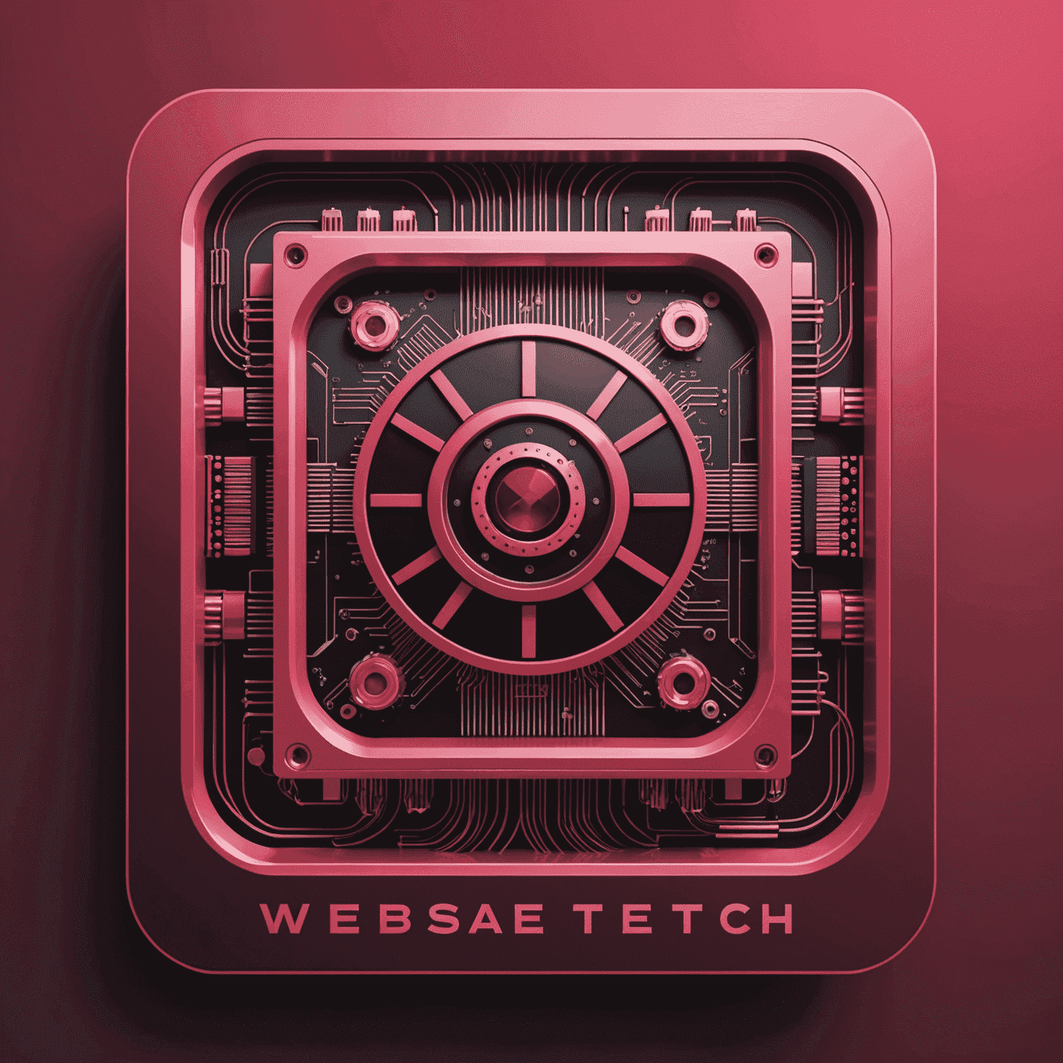 WebSageTech logo featuring a stylized quantum computer icon in red and pink tones