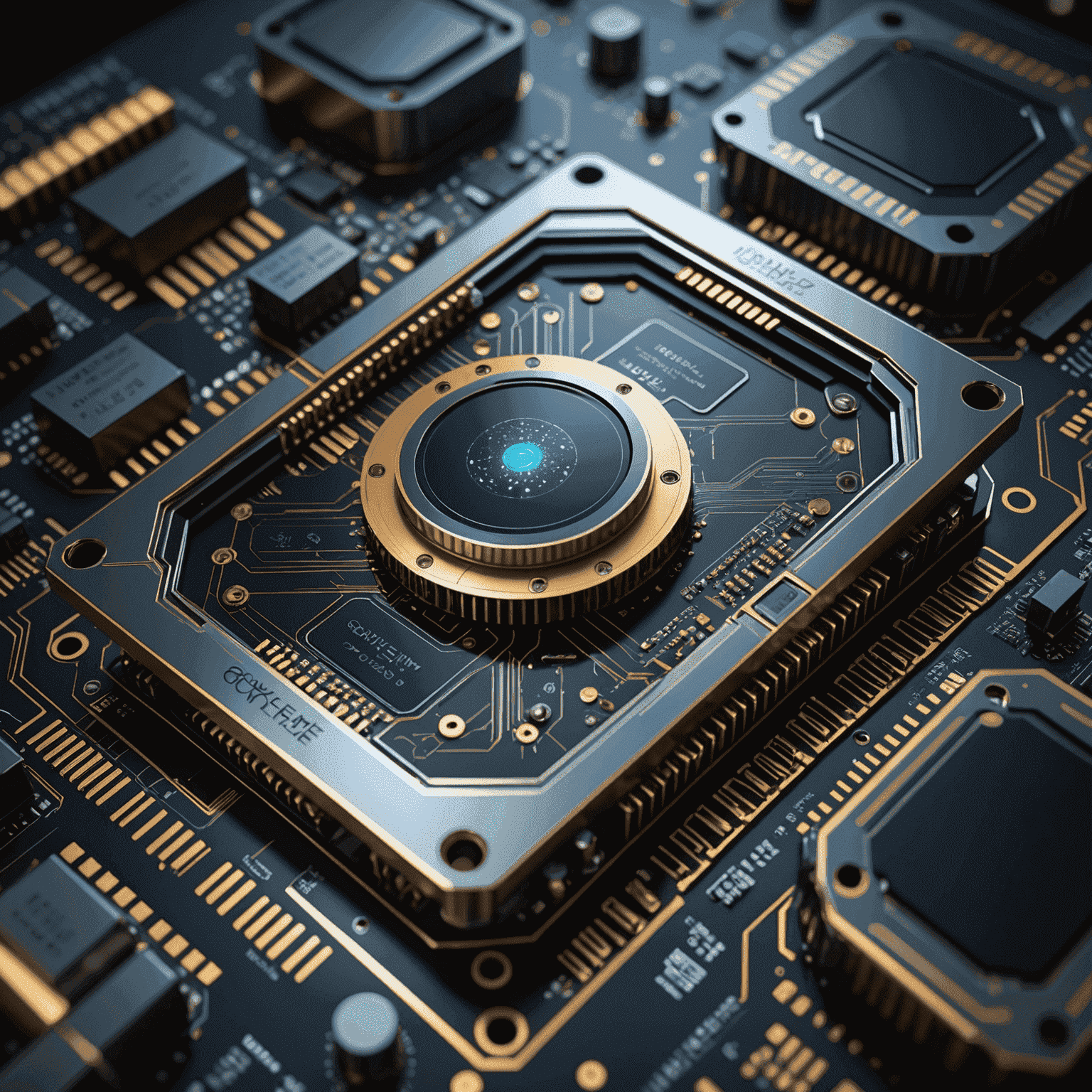 Visual representation of quantum computing breakthroughs in 2024, showcasing advanced quantum hardware and software